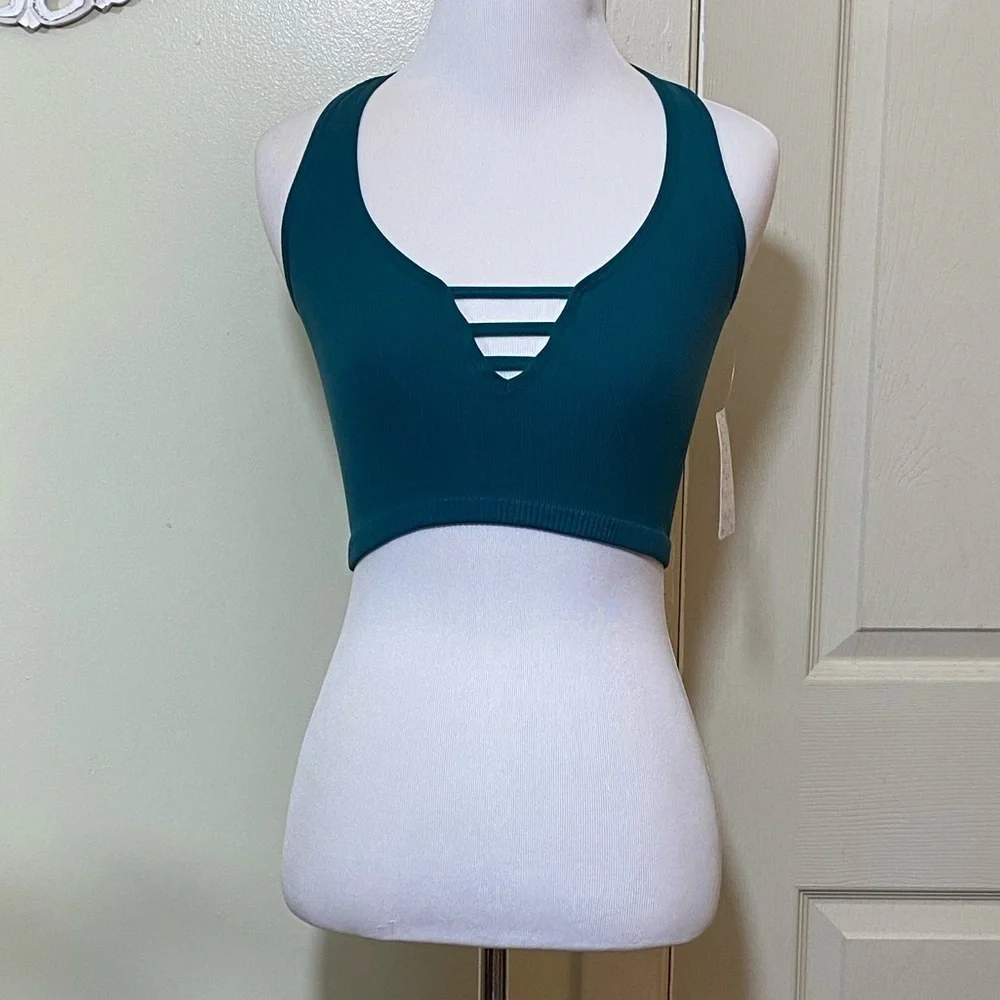 New Free People Strapped in Brami Intimately FP Crop Top Bra Teal